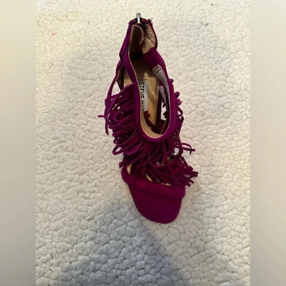 Steve Madden women’s Purple fringely high heel pumps size 5.5 - Picture 3 of 3